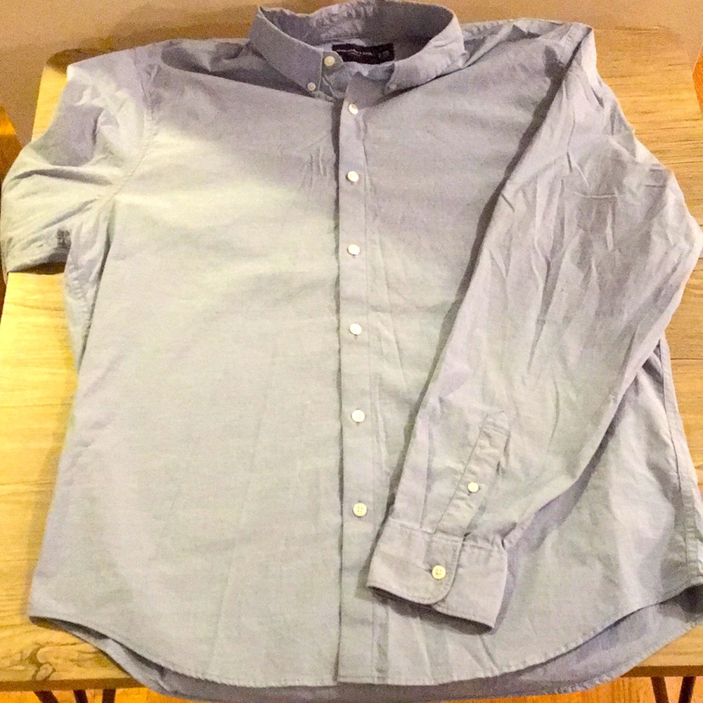 Abercrombie Button Dress Shirt Stretch Solid Men’s XXL